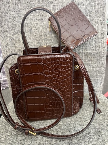 Zara chocolate brown croc - zara,