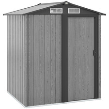 Garden Metal Storage Shed Grey