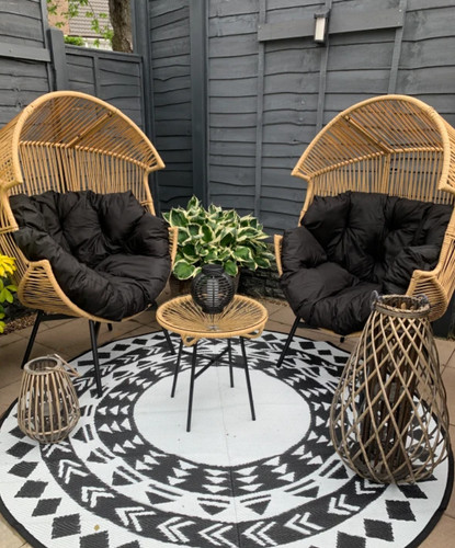 Rattan egg chair - chair, garden