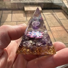 Pretty Purple Orgone Pyramid Energy Generator C
