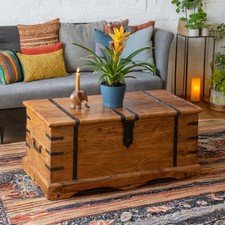 Solid Wood Trunk Coffee Table