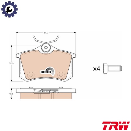 Brake pad set disc - pad,