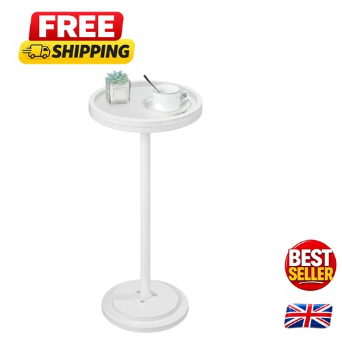 Compact white round - round, table