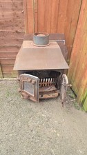 Antique cast iron fireplace