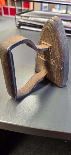 Antique vintage cast iron - iron, flat