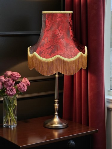Burgundy red paisley table