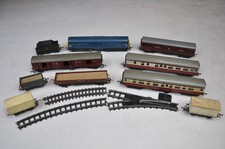 Vintage Tri-ang Model Railway Train Locomotive Carriages Wagons Track Job Lot