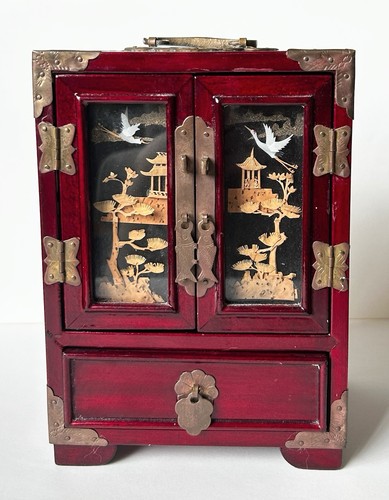 Chinese jewelry cabinet red - chinese,