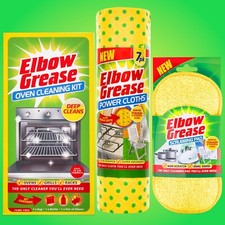 ELBOW GREASE Oven Rack Grill Dish Kitchen Cleaner Scourer Scrubber Degreaser Set