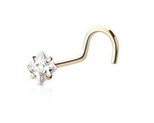 Princess Cut Nose Ring Screw