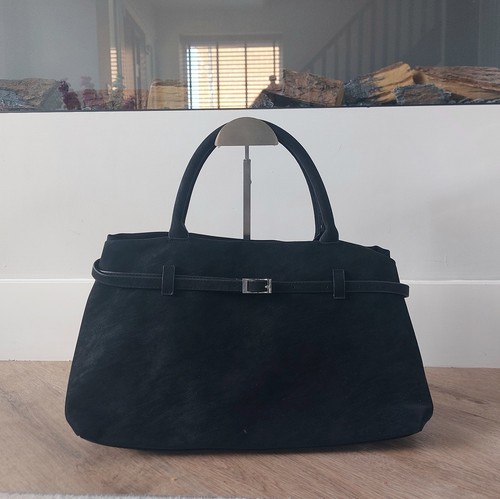 Black faux leatger oversized - faux,
