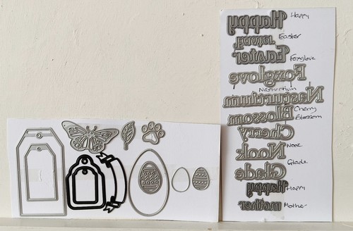 Mixed die set words tags - set, words,
