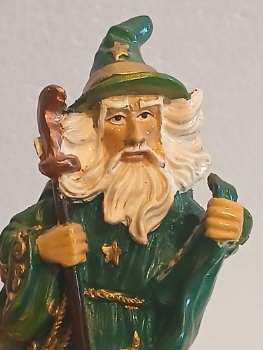 Vintage wizard with staff - vintage,