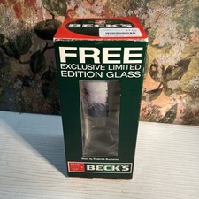 Limited Edition Art of Becks Beer Glass with Roderick Buchanan design