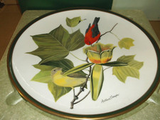 FRANKLIN PORCELAIN Wedgwood SONGBIRDS OF The WORLD Scarlet Tanager Plate dish