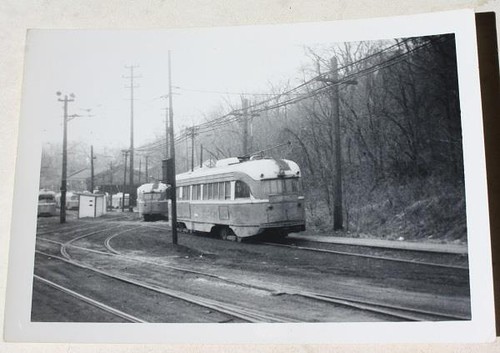 Trolley street cars track - trolley, on