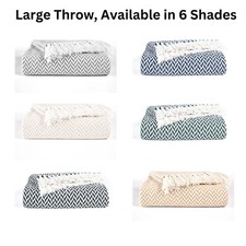 Large Cotton Throws For Sofas Double Beds Settee  Armchair Couch,150 x 200 cm