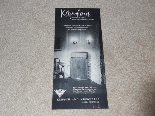Very rare 1955 klipsch - rare,