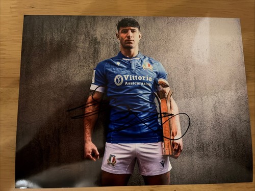 Signed italian rugby photo - photo, 6