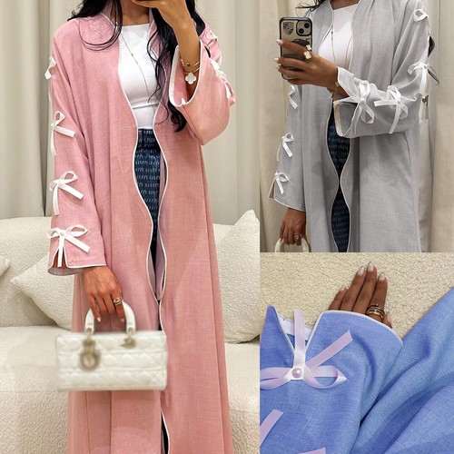 Dubai bowknot open kimono - open,