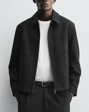 Zara SHINY TEXTURED JACKET