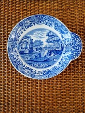 Vintage Copeland Spode Blue Italian Divided Jam/Butter Dish