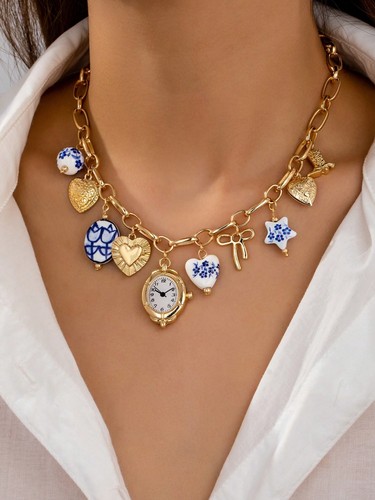 Vintage style charm - vintage, necklace