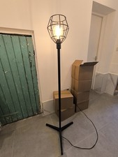 3 Industrial Black Matt Floor Light, all metal. 240v.  Great Condition 