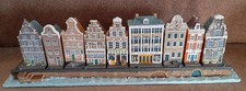 Jacob Blokker Ceramic Dutch Minature Canal Scene On A Bridge - Cold Cast Resin