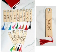 Personalised bookmark wooden - personalised,