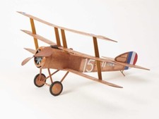 Sopwith Tri-Plane Model Plane - Rubber Powered Balsa Wood Aircraft Crafting Kit