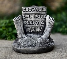 Concrete sign figure Halloween garden decor Personalised slate statue Stone gift