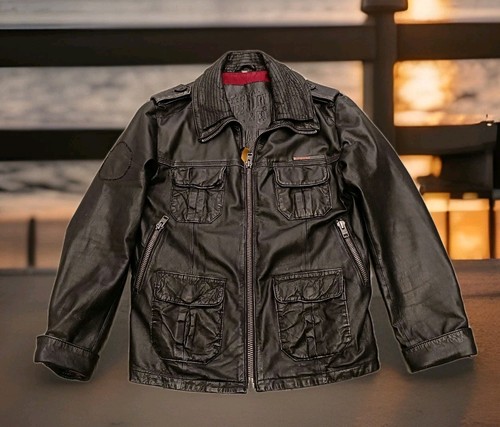 Superdry brad leather jacket - brad,