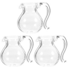 3 pcs  Miniatures Glass Teapot