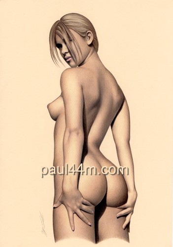 Nude art woman drawing - woman,