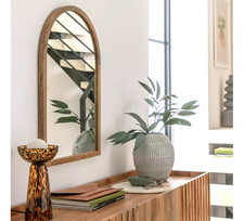 Mango Wood Arch Glass Mirror