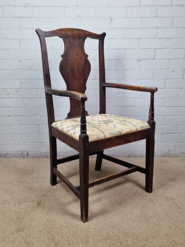 Antique oak armchair late - armchair,