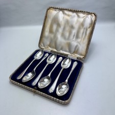 Cased Set of Six Golf Themed Sterling Silver Teaspoons – Sheffield 1932/33