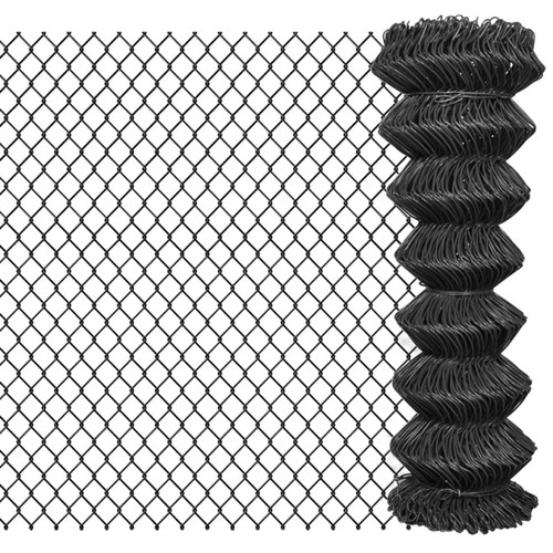 Chain link fence 8x15m grey - chain,
