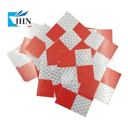 100pcs red white reflector - white,