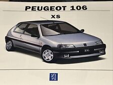 Peugeot 106 XS Models Car Sales Info 4 Page Brochure Frameable