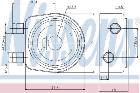 Nissens engine oil cooler - engine, for