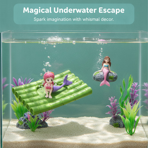 Mermaid aquarium decoration - aquarium,