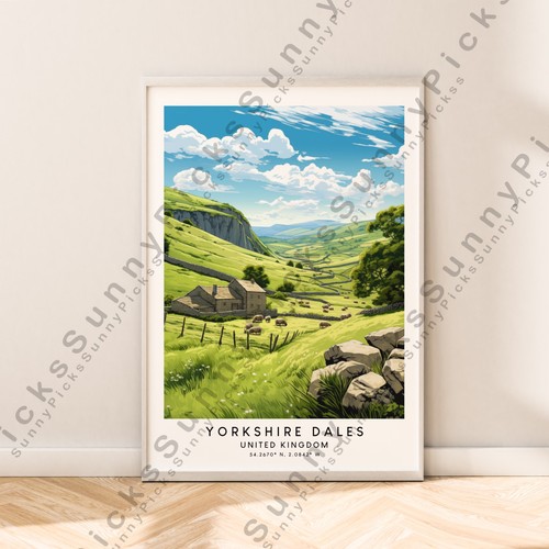 Yorkshire dales illustration - dales,