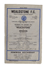 1966 Wealdstone v Hendon 29th Jan League Match Senior Section