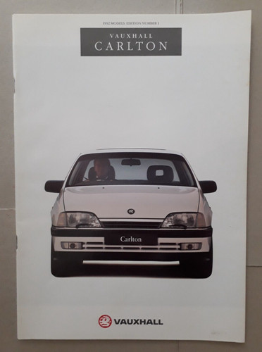 Vauxhall carlton brochure - carlton, 1992
