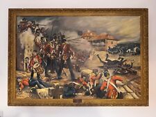 J. Wright  large oil paintig After R. C. Woodville "Die Hards" 57th Reg. Albuera