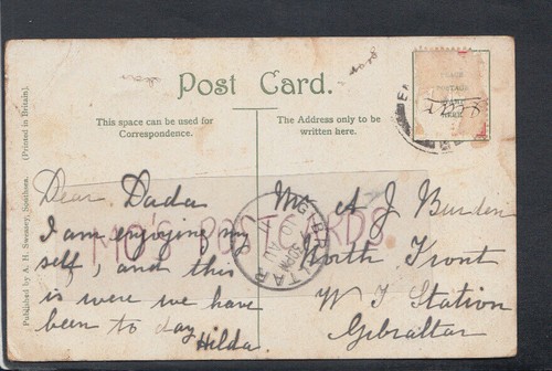 Genealogy postcard burden - postcard,
