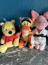 3 Mini Disney Beanies Pooh Tigger Piglet