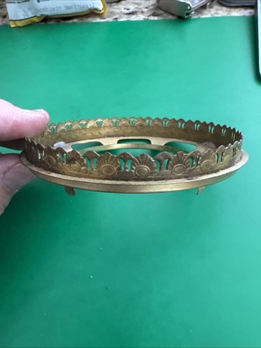 Vintage brass crown shade - brass,